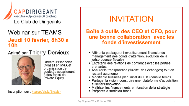 Boîte à outils des CEO et CFO